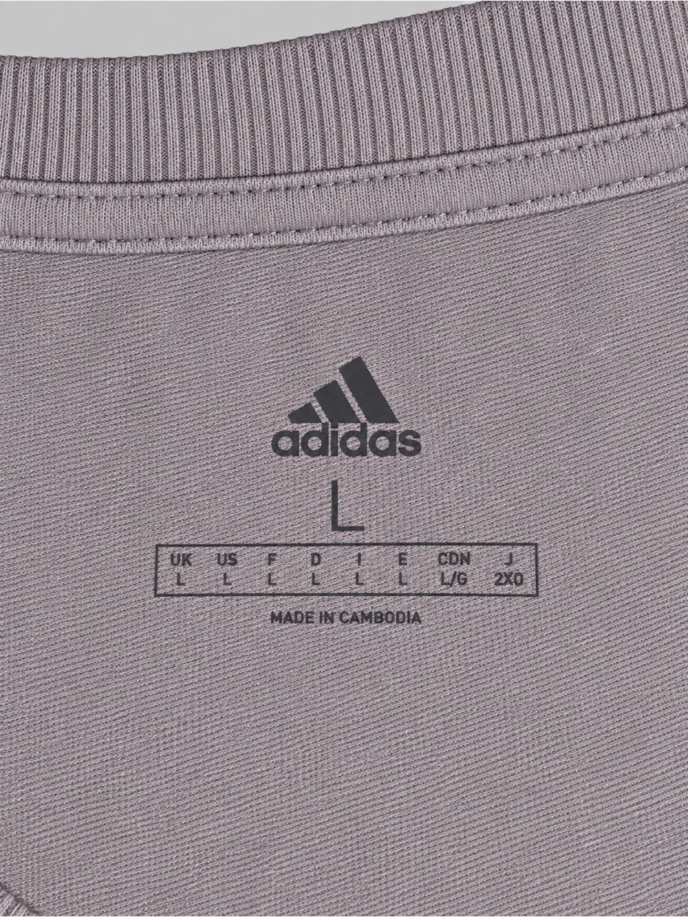 adidas Men’s Lavender Crew Neck Short Sleeve Tee